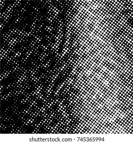Ink Print Distress Background . Grunge Texture. Abstract Black and white illustration. Vector.