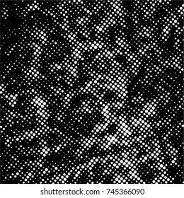 Ink Print Distress Background . Grunge Texture. Abstract Black and white illustration. Vector.
