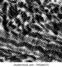 Ink Print Distress Background . Grunge Texture. Abstract Black and white illustration. Vector.