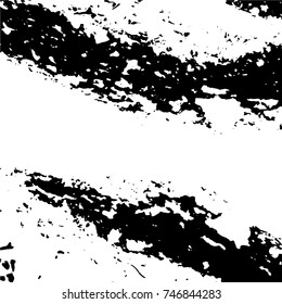 Ink Print Distress Background . Grunge Texture. Abstract Black and white illustration. Vector.