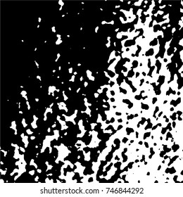 Ink Print Distress Background . Grunge Texture. Abstract Black and white illustration. Vector.
