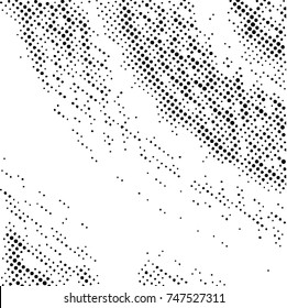 Ink Print Distress Background . Grunge Texture. Abstract Black and white illustration. Vector.