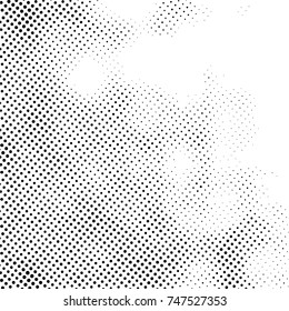 Ink Print Distress Background . Grunge Texture. Abstract Black and white illustration. Vector.