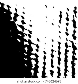 Ink Print Distress Background . Grunge Texture. Abstract Black and white illustration. Vector.