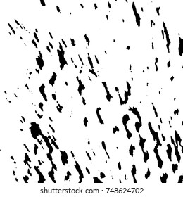 Ink Print Distress Background . Grunge Texture. Abstract Black and white illustration. Vector.