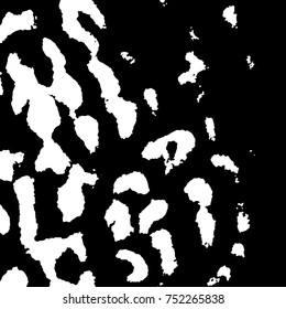 Ink Print Distress Background . Grunge Texture. Abstract Black and white illustration. Vector.