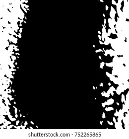 Ink Print Distress Background . Grunge Texture. Abstract Black and white illustration. Vector.