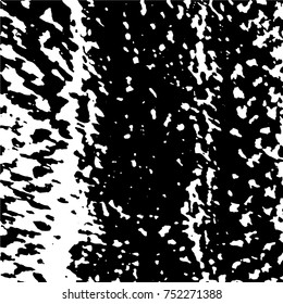 Ink Print Distress Background . Grunge Texture. Abstract Black and white illustration. Vector.