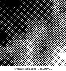Ink Print Distress Background . Grunge Texture. Abstract Black and white illustration. Vector.