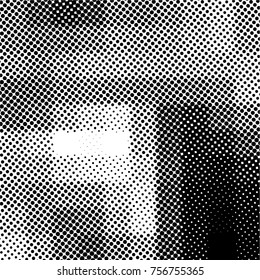 Ink Print Distress Background . Grunge Texture. Abstract Black and white illustration. Vector.