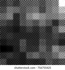 Ink Print Distress Background . Grunge Texture. Abstract Black and white illustration. Vector.