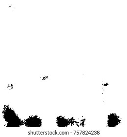 Ink Print Distress Background . Grunge Texture. Abstract Black and white illustration. Vector.