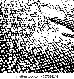 Ink Print Distress Background . Grunge Texture. Abstract Black and white illustration. Vector.