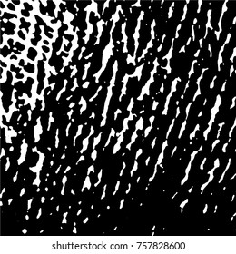 Ink Print Distress Background . Grunge Texture. Abstract Black and white illustration. Vector.