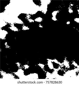 Ink Print Distress Background . Grunge Texture. Abstract Black and white illustration. Vector.