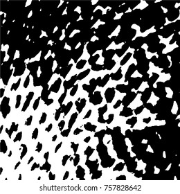 Ink Print Distress Background . Grunge Texture. Abstract Black and white illustration. Vector.