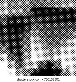 Ink Print Distress Background . Grunge Texture. Abstract Black and white illustration. Vector.
