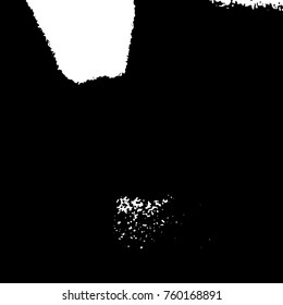 Ink Print Distress Background . Grunge Texture. Abstract Black and white illustration. Vector.