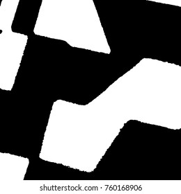 Ink Print Distress Background . Grunge Texture. Abstract Black and white illustration. Vector.