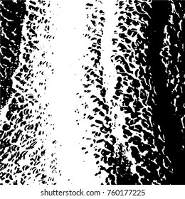 Ink Print Distress Background . Grunge Texture. Abstract Black and white illustration. Vector.