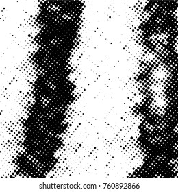 Ink Print Distress Background . Grunge Texture. Abstract Black and white illustration. Vector.