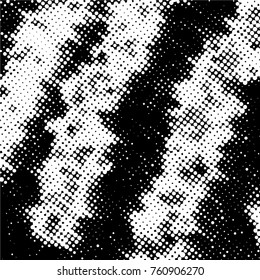 Ink Print Distress Background . Grunge Texture. Abstract Black and white illustration. Vector.