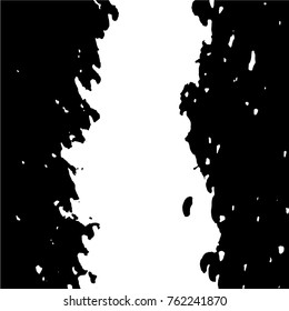 Ink Print Distress Background . Grunge Texture. Abstract Black and white illustration. Vector.