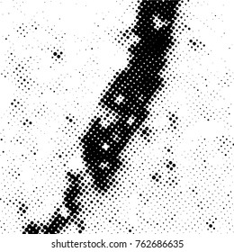 Ink Print Distress Background . Grunge Texture. Abstract Black and white illustration. Vector.