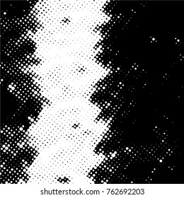 Ink Print Distress Background . Grunge Texture. Abstract Black and white illustration. Vector.