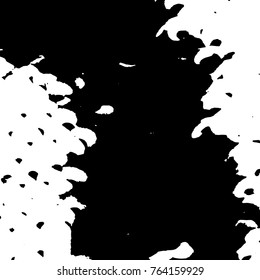 Ink Print Distress Background . Grunge Texture. Abstract Black and white illustration. Vector.