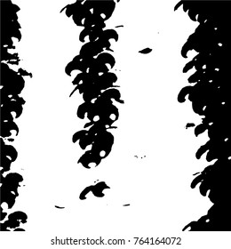 Ink Print Distress Background . Grunge Texture. Abstract Black and white illustration. Vector.