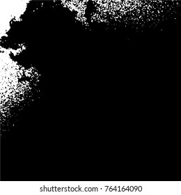 Ink Print Distress Background . Grunge Texture. Abstract Black and white illustration. Vector.