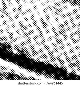 Ink Print Distress Background . Grunge Texture. Abstract Black and white illustration. Vector.
