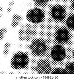 Ink Print Distress Background . Grunge Texture. Abstract Black and white illustration. Vector.