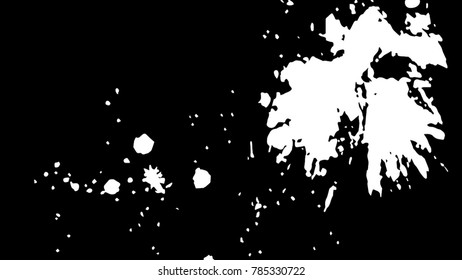 Ink Print Distress Background . Grunge Texture. Abstract Black and white illustration. Vector.