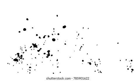 Ink Print Distress Background . Grunge Texture. Abstract Black and white illustration. Vector.