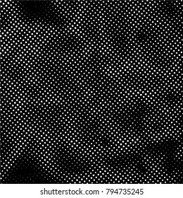 Ink Print Distress Background . Grunge Texture. Abstract Black and white illustration. Vector.