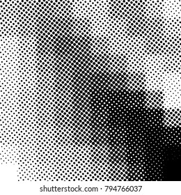 Ink Print Distress Background . Grunge Texture. Abstract Black and white illustration. Vector.