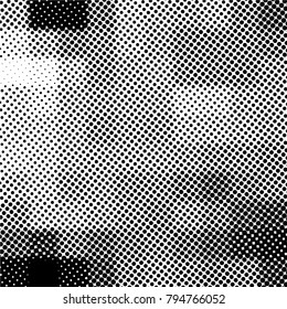 Ink Print Distress Background . Grunge Texture. Abstract Black and white illustration. Vector.