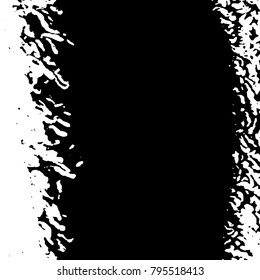 Ink Print Distress Background . Grunge Texture. Abstract Black and white illustration. Vector.