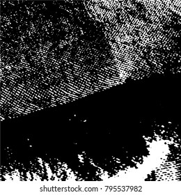 Ink Print Distress Background . Grunge Texture. Abstract Black and white illustration. Vector.