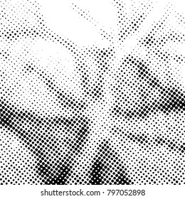 Ink Print Distress Background . Grunge Texture. Abstract Black and white illustration. Vector.