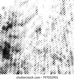 Ink Print Distress Background . Grunge Texture. Abstract Black and white illustration. Vector.