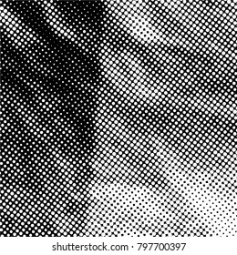 Ink Print Distress Background . Grunge Texture. Abstract Black and white illustration. Vector.