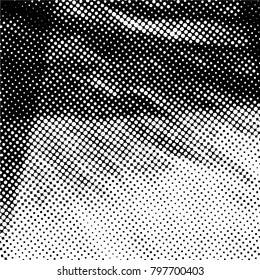 Ink Print Distress Background . Grunge Texture. Abstract Black and white illustration. Vector.