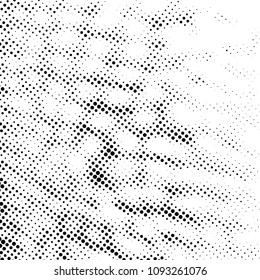 Ink Print Distress Background . Halftone Dots Grunge Texture. Black and white illustration.vector