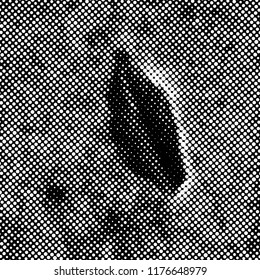 Ink Print Distress Background . Halftone Dots Grunge Texture. Black and white illustration.vector