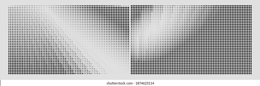 Ink Print Distress Background . Halftone Dots Grunge Texture. Black and white illustration.