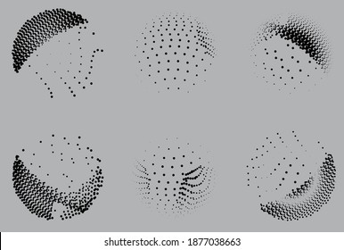 Ink Print Distress Background . Halftone Dots Grunge Texture. Black and white illustration.