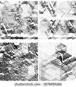 Fondo de la presión de impresión de tinta . Los puntos de semitono borran la textura. Ilustración en blanco y negro